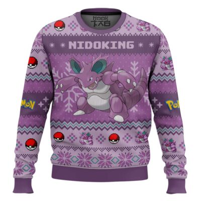 Pokemon Gen 1 Nidoking Ugly Christmas Sweater