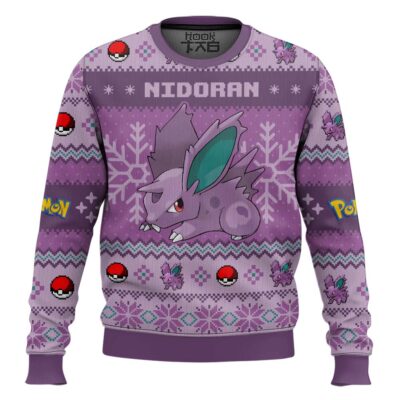 Pokemon Gen 1 Nidoran♂ Ugly Christmas Sweater