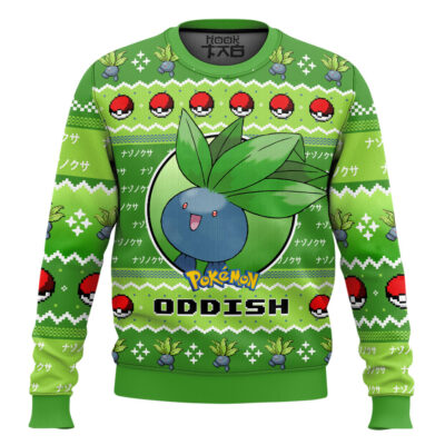 Pokemon Gen 1 Oddish Ugly Christmas Sweater