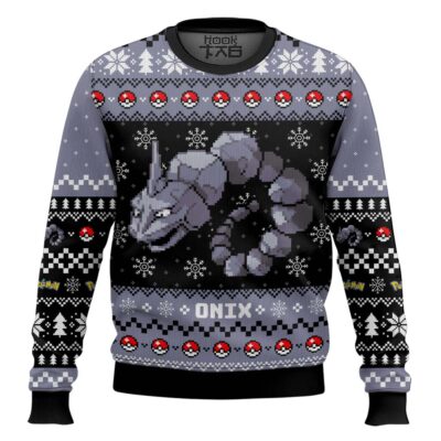 Pokemon Gen 1 Onix Ugly Christmas Sweater
