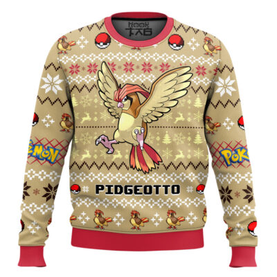 Pokemon Gen 1 Pidgeotto Ugly Christmas Sweater