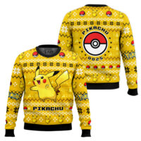 Hooktab Pokemon Gen 1 Pikachu Ugly Christmas Sweater