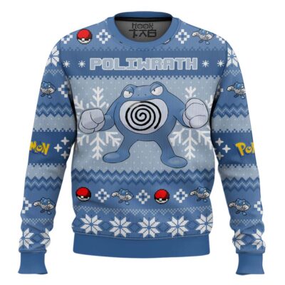 Pokemon Gen 1 Poliwrath Ugly Christmas Sweater