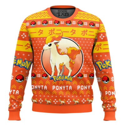 Pokemon Gen 1 Ponyta Ugly Christmas Sweater