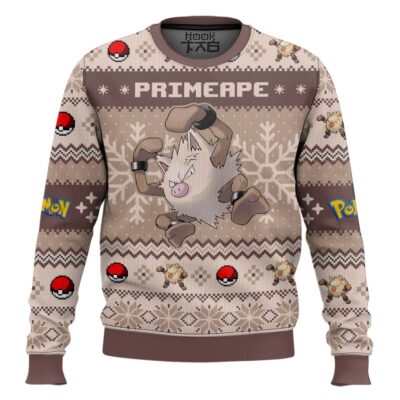 Pokemon Gen 1 Primeape Ugly Christmas Sweater