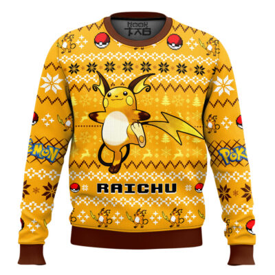 Pokemon Gen 1 Raichu Ugly Christmas Sweater