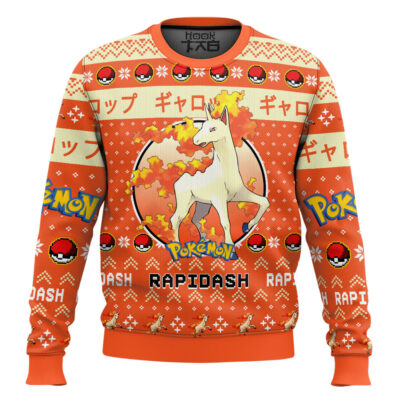 Pokemon Gen 1 Rapidash Ugly Christmas Sweater