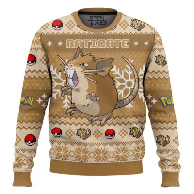 Pokemon Gen 1 Raticate Ugly Christmas Sweater