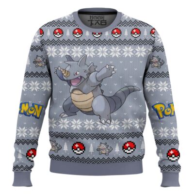 Pokemon Gen 1 Rhydon Ugly Christmas Sweater