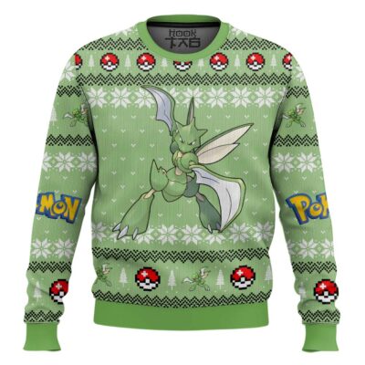 Pokemon Gen 1 Scyther Ugly Christmas Sweater