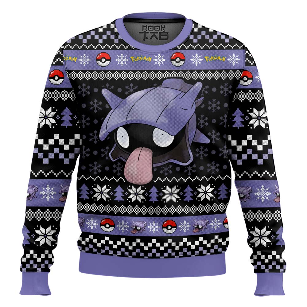 Hooktab Pokemon Gen 1 Shellder Ugly Christmas Sweater Hooktab Pokemon Gen 1 Shellder Ugly Christmas Sweater
