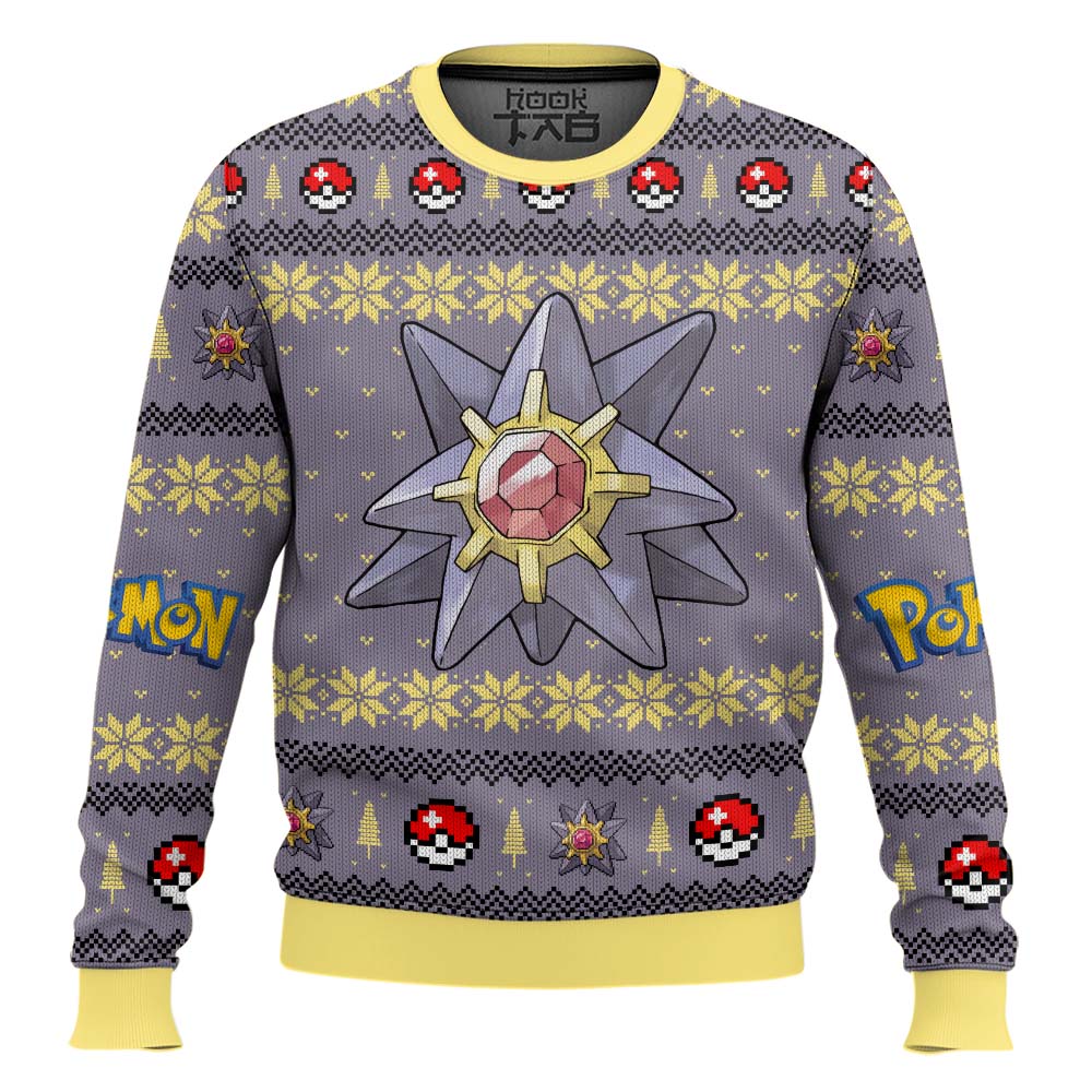 Hooktab Pokemon Gen 1 Starmie Ugly Christmas Sweater Hooktab Pokemon Gen 1 Starmie Ugly Christmas Sweater