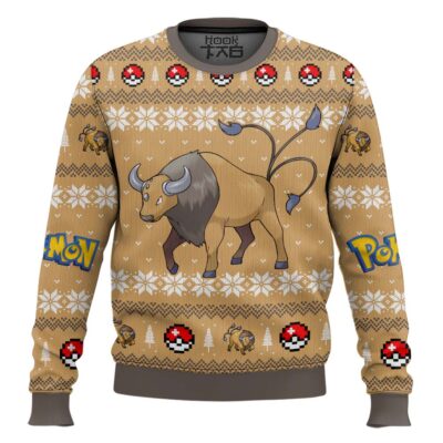 Pokemon Gen 1 Tauros Ugly Christmas Sweater