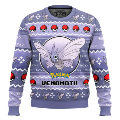 Pokemon Gen 1 Venomoth Ugly Christmas Sweater