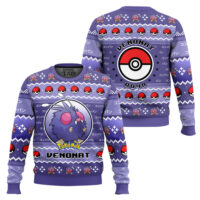 Hooktab Pokemon Gen 1 Venonat Ugly Christmas Sweater