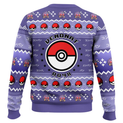 Hooktab Pokemon Gen 1 Venonat Ugly Christmas Sweater