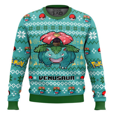 Pokemon Gen 1 Venusaur Ugly Christmas Sweater