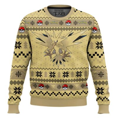 Pokemon Gen 1 Zapdos Ugly Christmas Sweater