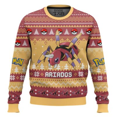 Pokemon Gen 2 Ariados Ugly Christmas Sweater
