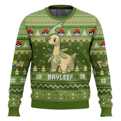 Pokemon Gen 2 Bayleef Ugly Christmas Sweater