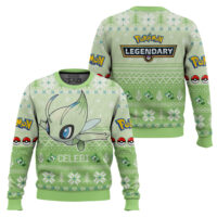 Hooktab Pokemon Gen 2 Celebi Ugly Christmas Sweater