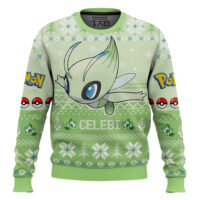Hooktab Pokemon Gen 2 Celebi Ugly Christmas Sweater