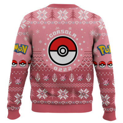 Hooktab Pokemon Gen 2 Corsola Ugly Christmas Sweater