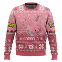 Hooktab Pokemon Gen 2 Corsola Ugly Christmas Sweater