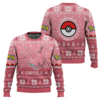 Hooktab Pokemon Gen 2 Corsola Ugly Christmas Sweater