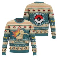 Hooktab Pokemon Gen 2 Cyndaquil Ugly Christmas Sweater