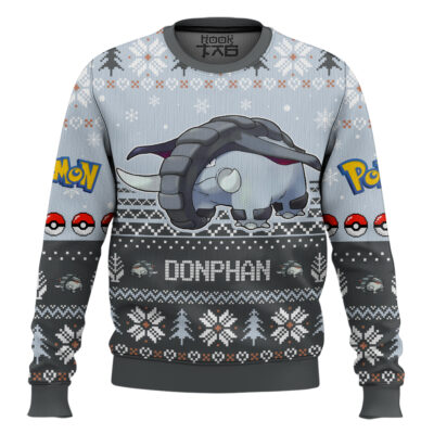 Pokemon Gen 2 Donphan Ugly Christmas Sweater