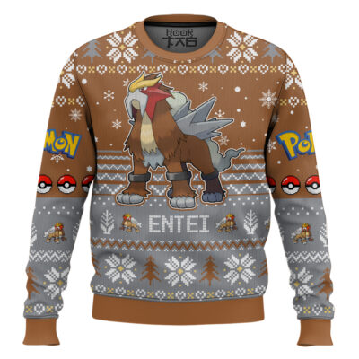 Pokemon Gen 2 Entei Ugly Christmas Sweater