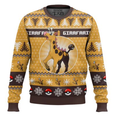 Pokemon Gen 2 Girafarig Ugly Christmas Sweater