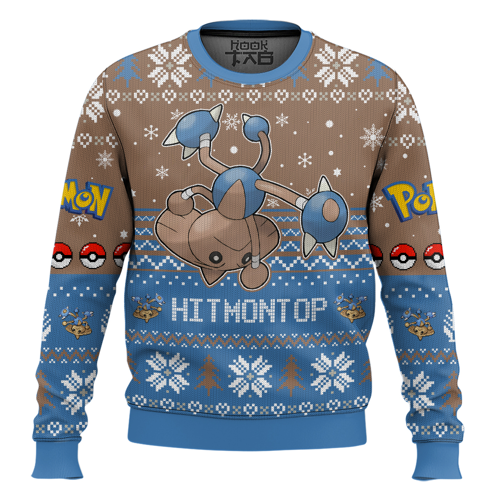 Hooktab Pokemon Gen 2 Hitmontop Ugly Christmas Sweater Hooktab Pokemon Gen 2 Hitmontop Ugly Christmas Sweater