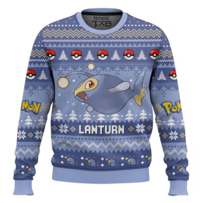 Pokemon Gen 2 Lanturn Ugly Christmas Sweater
