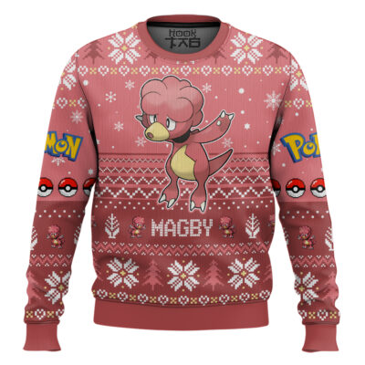 Pokemon Gen 2 Magby Ugly Christmas Sweater
