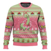 Hooktab Pokemon Gen 2 Meganium Ugly Christmas Sweater