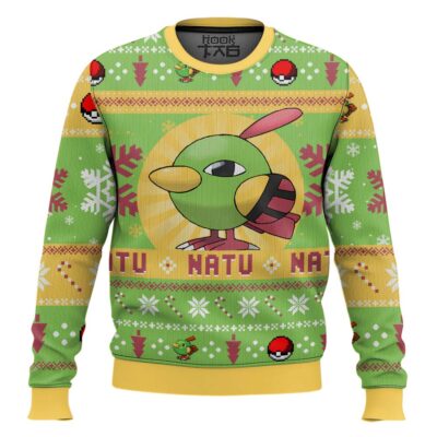 Pokemon Gen 2 Natu Ugly Christmas Sweater
