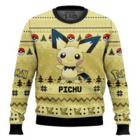 Hooktab Pokemon Gen 2 Pichu Ugly Christmas Sweater