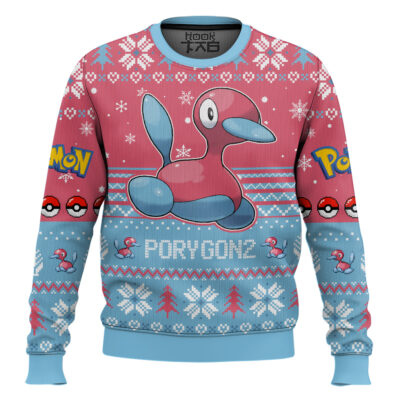 Pokemon Gen 2 Porygon2 Ugly Christmas Sweater