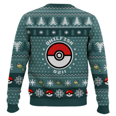 Hooktab Pokemon Gen 2 Qwilfish Ugly Christmas Sweater