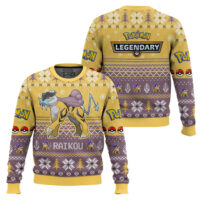 Hooktab Pokemon Gen 2 Raikou Ugly Christmas Sweater