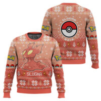Hooktab Pokemon Gen 2 Slugma Ugly Christmas Sweater