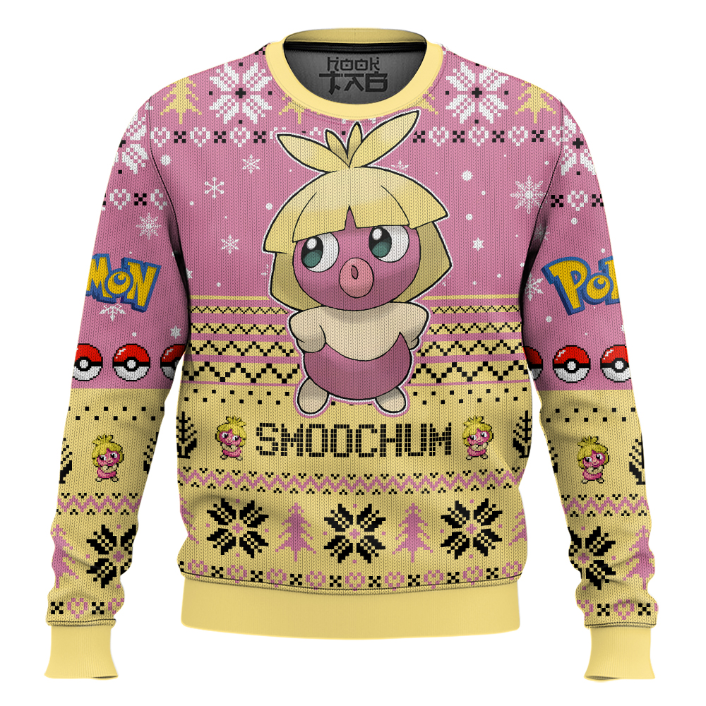 Hooktab Pokemon Gen 2 Smoochum Ugly Christmas Sweater Hooktab Pokemon Gen 2 Smoochum Ugly Christmas Sweater