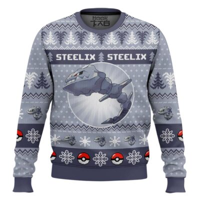Pokemon Gen 2 Steelix Ugly Christmas Sweater