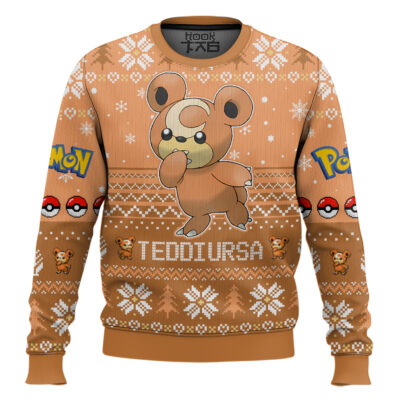 Pokemon Gen 2 Teddiursa Ugly Christmas Sweater