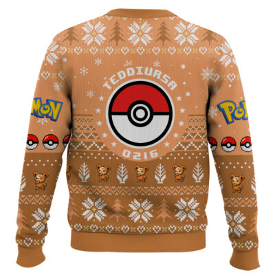 Hooktab Pokemon Gen 2 Teddiursa Ugly Christmas Sweater