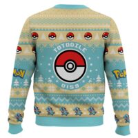 Hooktab Pokemon Gen 2 Totodile Ugly Christmas Sweater