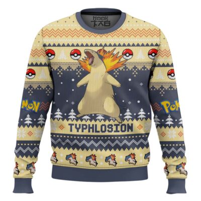 Pokemon Gen 2 Typhlosion Ugly Christmas Sweater