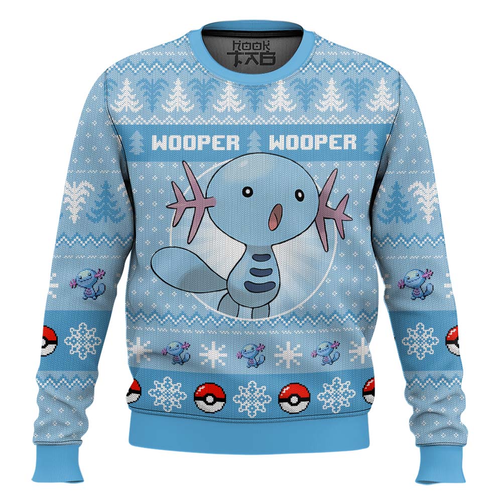 Hooktab Pokemon Gen 2 Wooper Ugly Christmas Sweater Hooktab Pokemon Gen 2 Wooper Ugly Christmas Sweater